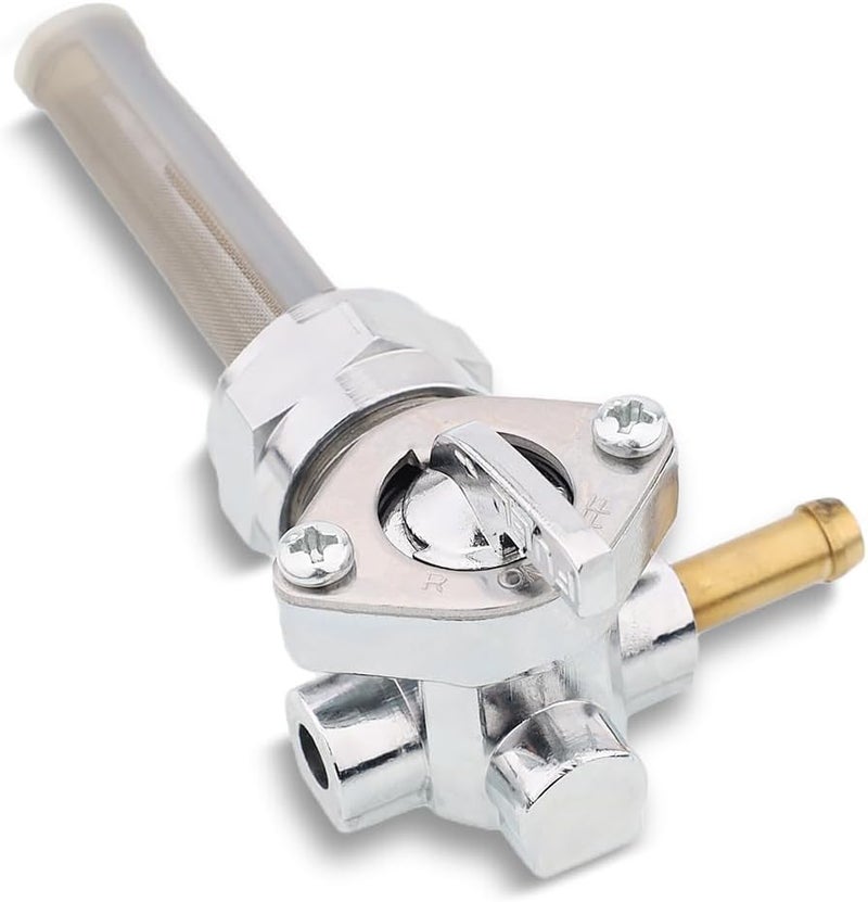 TSUNG 22mm Petcock Fuel Valve – Gas Tank Shut-Off Switch with 1/4" Outlet, Aftermarket Replacement for Most V-Twin, Cruiser, Touring, Bobber, Chopper & Custom Motorcycles (Right Outlet) - Image 1